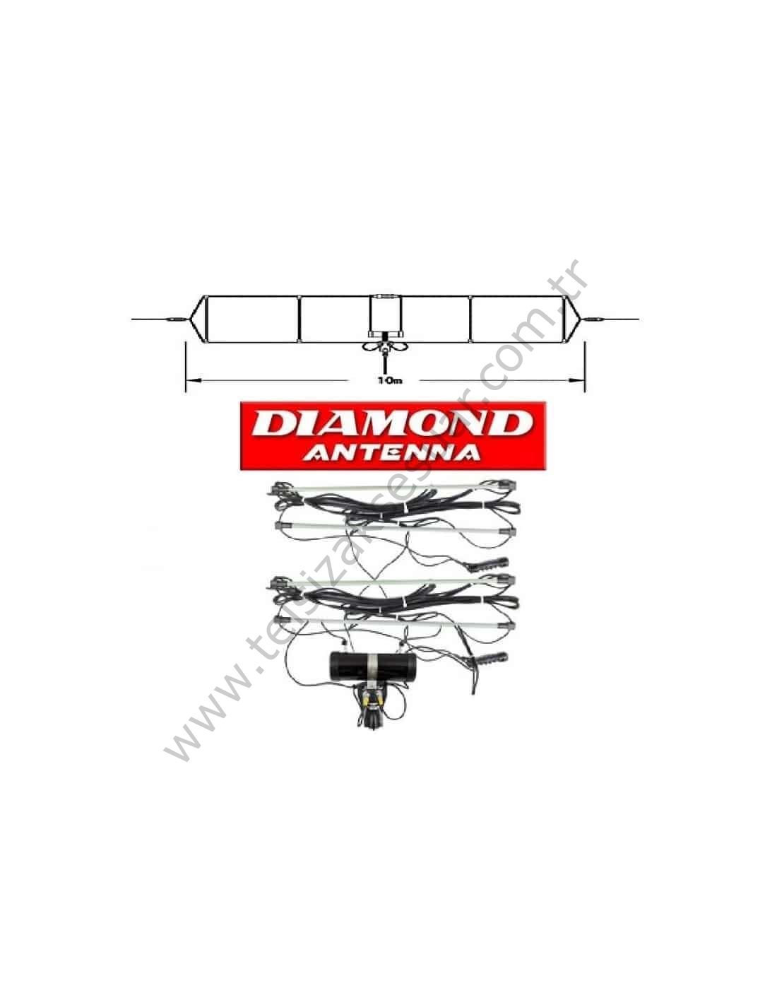 ﻿DIAMOND WD-330S   2-28.6 MHZ ARASI KATLANMIŞ DİPOL ANTEN