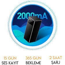 Kingline Ses  Mini Ses Kayıt Cihazı 15 Gün Kayıt