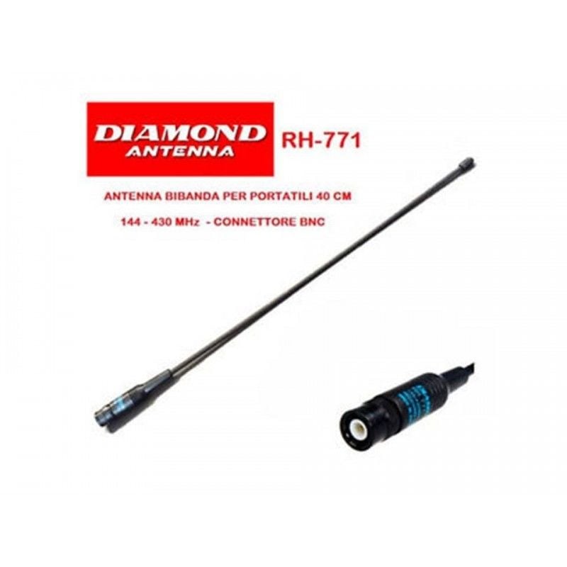 DIAMOND RH-771 BNC DUAL BAND BNC KONNEKTÖRLÜ ESNEK ANTEN