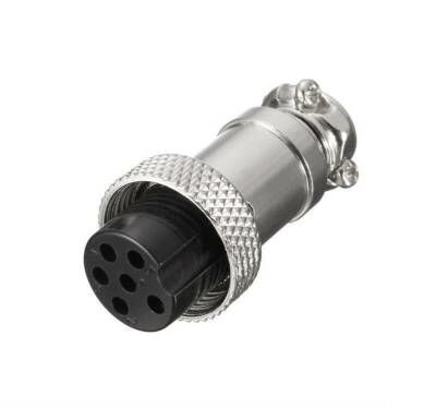 ﻿6 Pin Mikrofon Soketi - 6-Pin 16mm - Dişi
