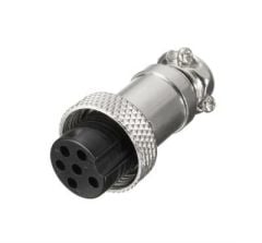 ﻿6 Pin Mikrofon Soketi - 6-Pin 16mm - Dişi