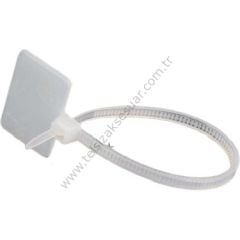 Kablo Bağı  -  Etiketli Cırt Kelepçe  -  100 mm  Kablo Bağı  -  120 Adet  -  10 cm Etiketli Beyaz Cırt