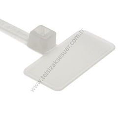 Kablo Bağı  -  Etiketli Cırt Kelepçe  -  100 mm  Kablo Bağı  -  120 Adet  -  10 cm Etiketli Beyaz Cırt