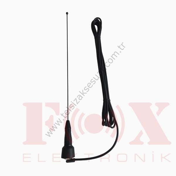 DARKWİLL B2 YAYLI SİYAH ARAÇ ANTENİ ( VHF & UHF ) Polis Anteni