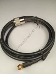 SMA Erkek Konnektör 90 Derece  - UHF Erkek Ara Kablo 1.5 Metre