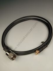 SMA Erkek Konnektör 90 Derece  - UHF Erkek Ara Kablo 1.5 Metre
