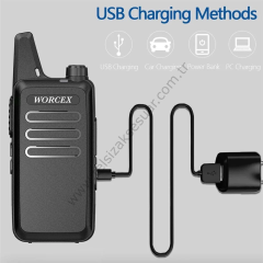 Worcex PMR446 LK-66 Açık Alan 15 Km Mesafeli Pmr Telsiz (Tekli Paket)