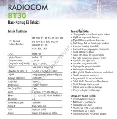 RADIOCOM BT30 BAS KONUŞ EL TELSİZİ