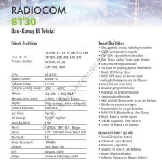 Radiocom BT30 BAS KONUŞ EL TELSİZİ