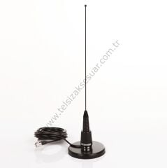 Polis anteni-Emniyet Anteni-Sirius SA-202 NMO 380-470 MHz UHF Siyah Araç Anteni