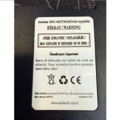 Aselsan Batarya 4411-4711-4415-4715 Kullanılmış 3250 mAh