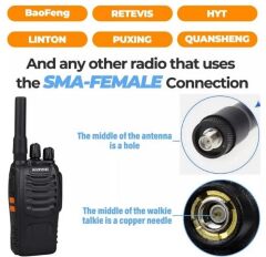 Dual Band Kısa Silikon Esnek Anten Dişi