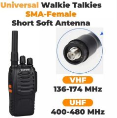 Dual Band Kısa Silikon Esnek Anten Dişi