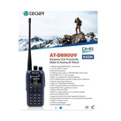 TEKSER AT-D890UV Dijital ve Analog Dual Band El Telsizi (Türkçe Menü)